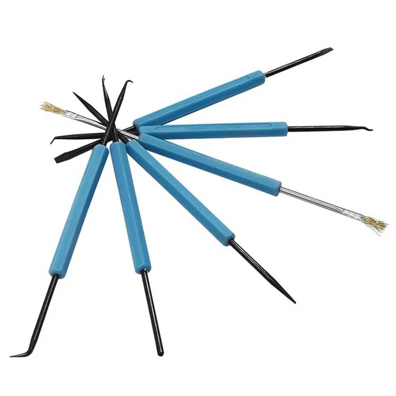 

6pcs/set Useful Repairing Fluxing Tools Welding Aids PCB Desoldering Combination Circuit Board Soldering Kit