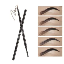 1,5 мм тонкий карандаш для бровей, макияж, двойная ручка для бровей, водостойкая, черная, коричневая, пигментная, для бровей, ТИНТ, тату, ручка, усилитель