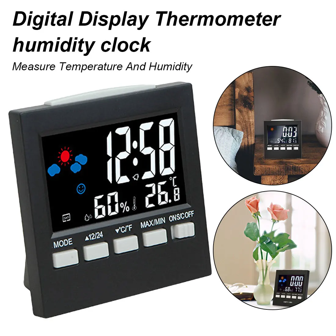 

LCD Display Multi-function Digital Thermometer Hygrometer Clock LCD Alarm Calendar Weather station Forecast Display