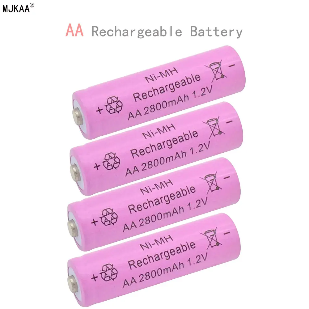 AA 2800mAh ni-mh перезаряжаемые батареи+ AAA 1600mAh перезаряжаемые батареи для дистанционного управления, радио факелы Часы игрушки