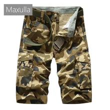 Maxulla мужские шорты Карго летние мужские повседневные хлопковые шорты Мужская Верхняя одежда камуфляжные военные короткие мужские свободные карго шорты размер 42
