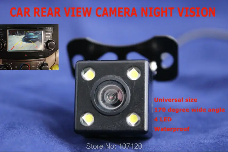 Free shipping 4 LED Night Vision12v input450 TV Lines 170degree wide angleWaterproofCar Rear view reverse camera Free shipping 4 LED Night Vision12v input450 TV Lines 170degree wide angleWaterproofCar Rear view reverse camera