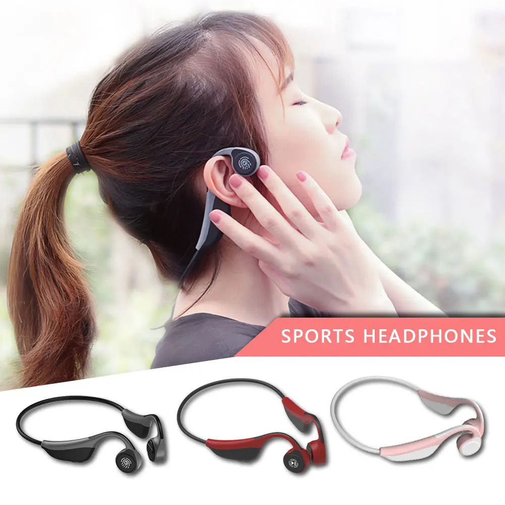 KISSCASE Wireless Bluetooth Headphone Running Earphone Earbuds Bass Headset Neckband Bone Conduction For Universal Smart Devices