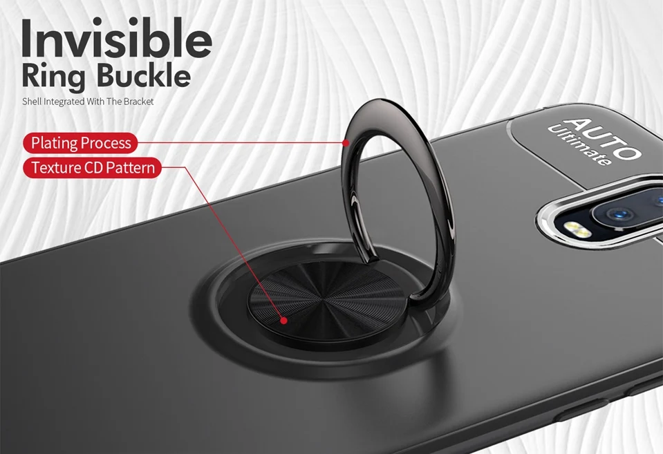 Oneplus6t Ring Case For Oneplus 6t Coque Soft Silicone Magnetic Holder Stand One Plus 6t Case For Oneplus 6 t 6 6t Cover Luxury  (3)