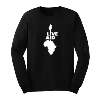 

Mens Live aid music art Long Sleeve T-Shirts Casual Men Tee