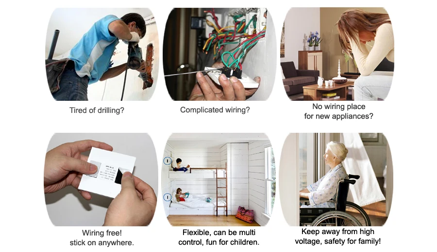 2 gang 2 way touch remote control switch wireless RF 433MHz relay receiver DC power supply 170v-250v 5A transmitter controller (19)