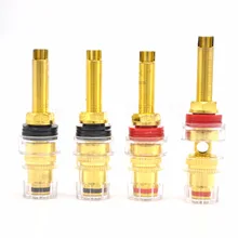 Free shipping 4pcs Gold plated audio Speaker cable binding post long thread terminals