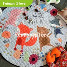 Домашний декор ковер для детской комнаты круглый 150*150 см лиса детский игровой коврик лоскутное одеяло для пикника