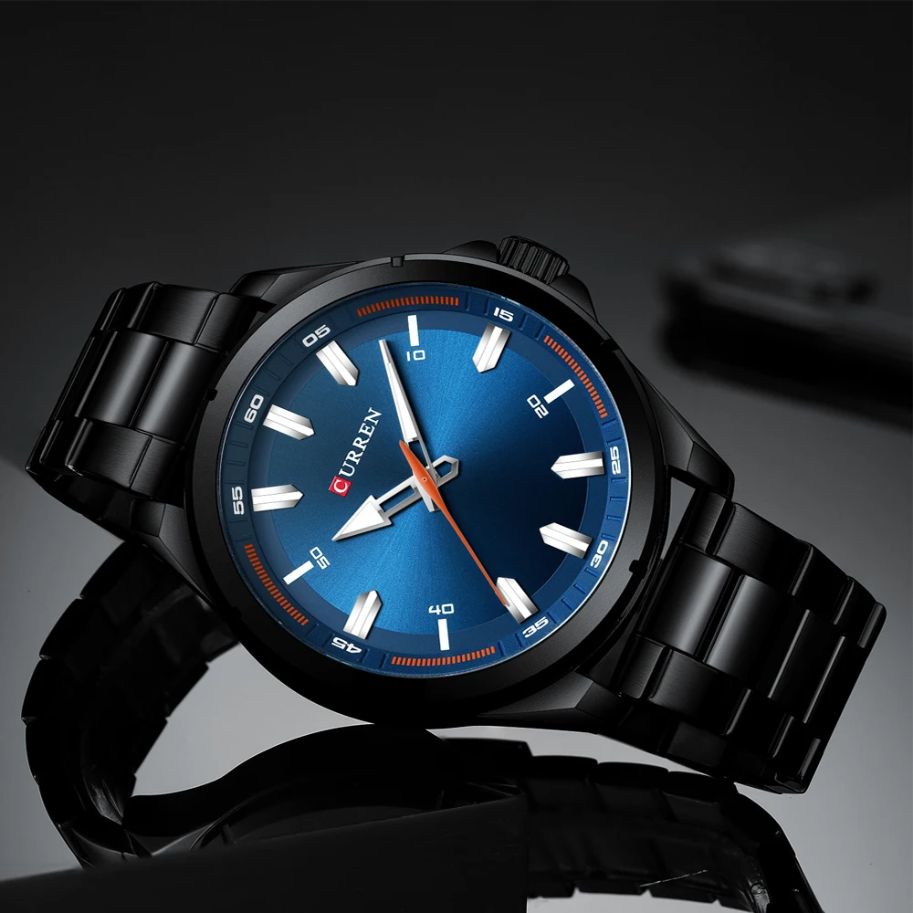 Новинка CURREN Роскошные часы топ бренда мужские синие военные армейские аналоговые кварцевые мужские наручные часы со стальным Relogio Masculino