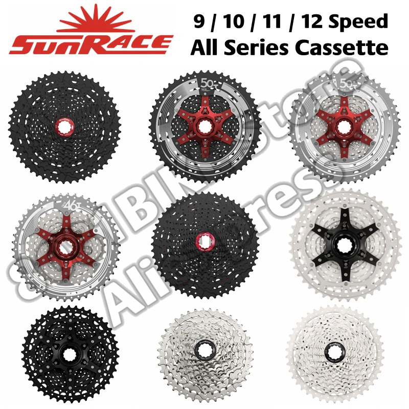 

SunRace All series Cassette 9 / 10 / 11 / 12 - speed - 11-40T / 11-46T / 11-50T, CSMZ90 , CSMX80 , CSMX8 , CSMX3 , CSMS3 , M990