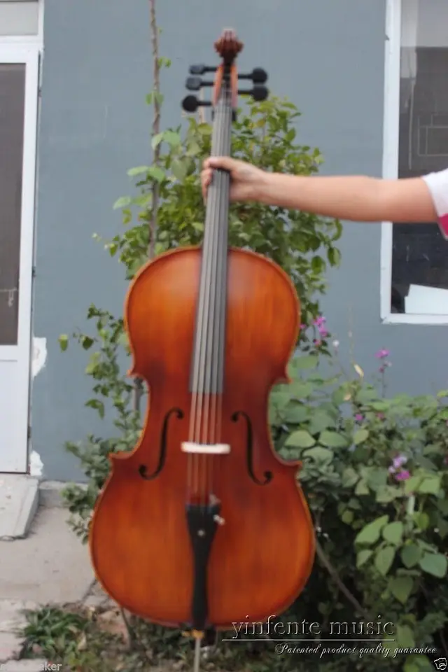 Black Yinfente Electric Acoustic Cello 4//4 Solid Maple Spruce wood Ebony Fittings Sweet Sound With Cello Bag Bow