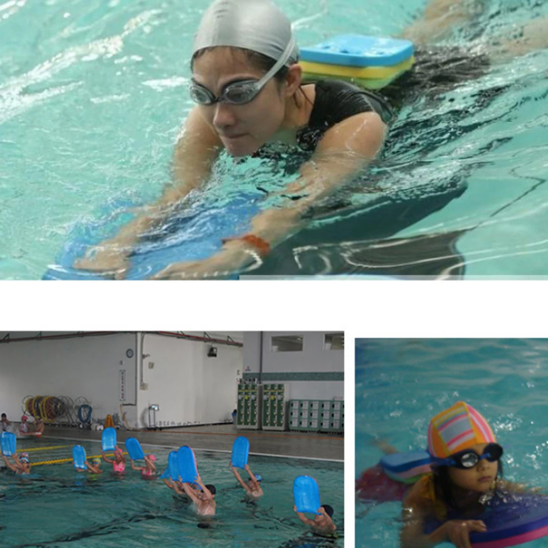 Легкая u-образная плавающая пластина из ЭВА для плавания, тренировочная доска для бассейна для взрослых и детей-случайный цвет
