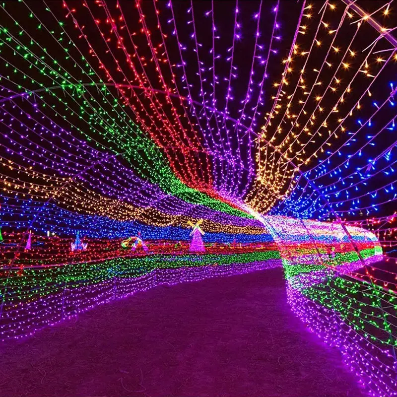 Details about   Xmas Outdoor Christmas Lights Led String Lights 100m Decoracion Fairy Garland 