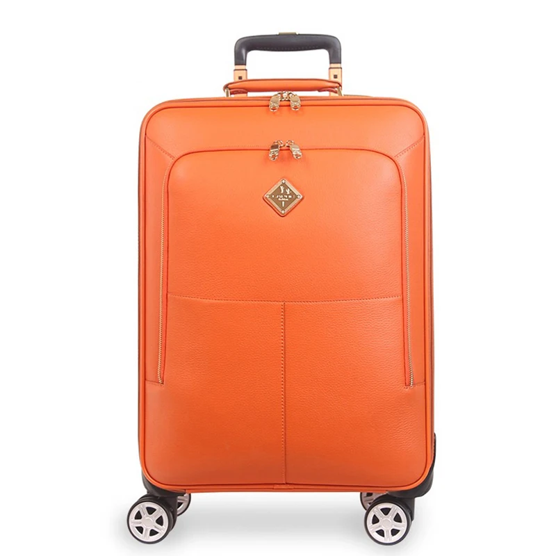 Чемодан из натуральной кожи на колесиках, сумка для путешествий с колесами 1" 20" дюймов