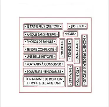 

French Words Transparent Clear Stamps Seal for scrapbooking DIY
