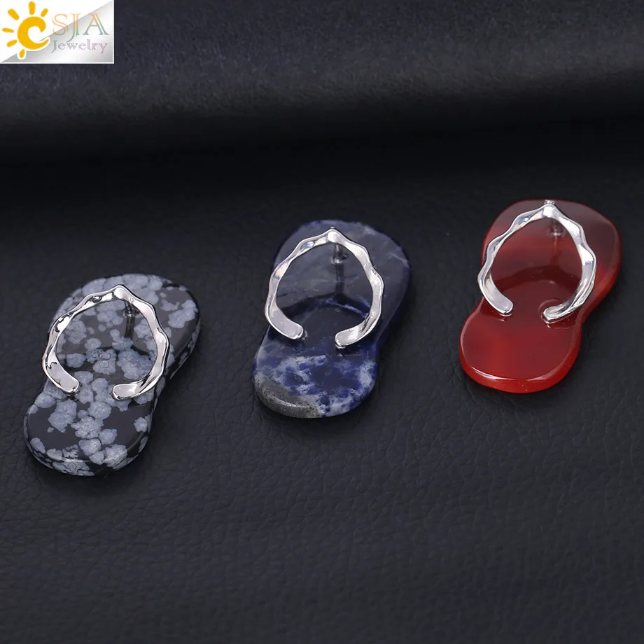 Шлепанцы CSJA из натурального камня для мужчин и женщин подвески тапочек обувь