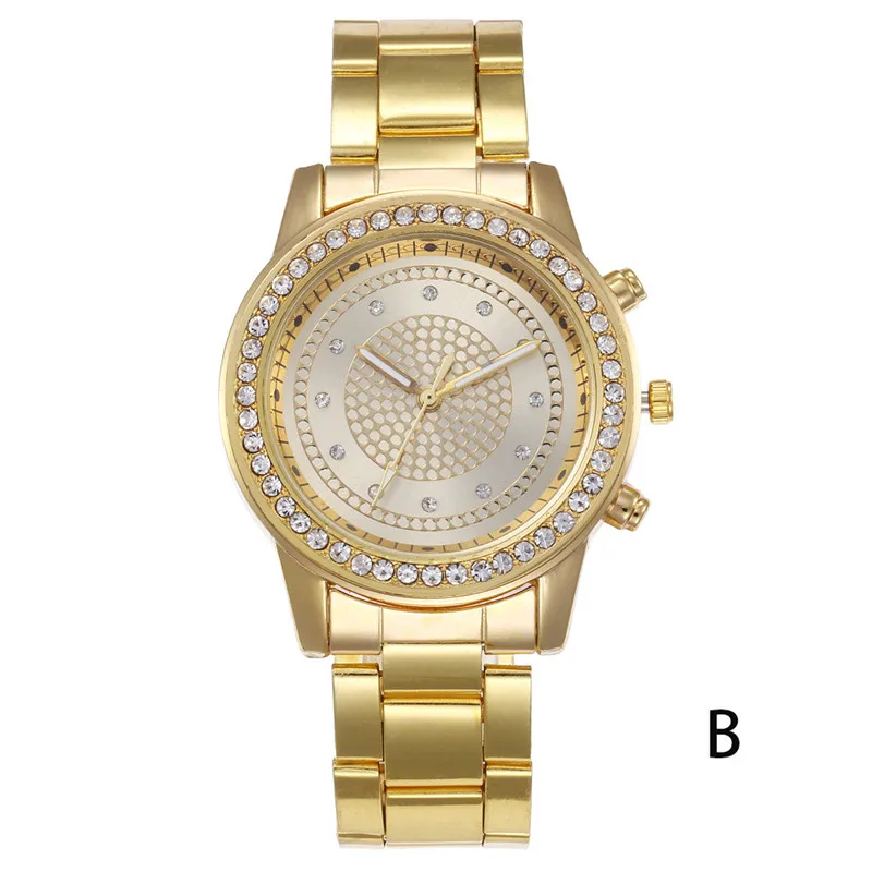 Women Watches Fashion Steel Belt Bracelet Watch Gift Clock Rhinestone Luxury Brand Quartz Wrist Watch Ladies Montre Femme#B - Цвет: B