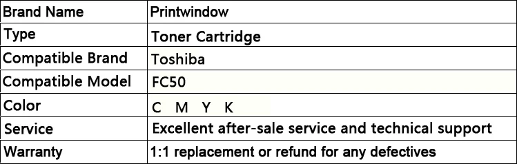 Printwindow совместимый тонер-картридж для Toshiba FC50 4X/комплект