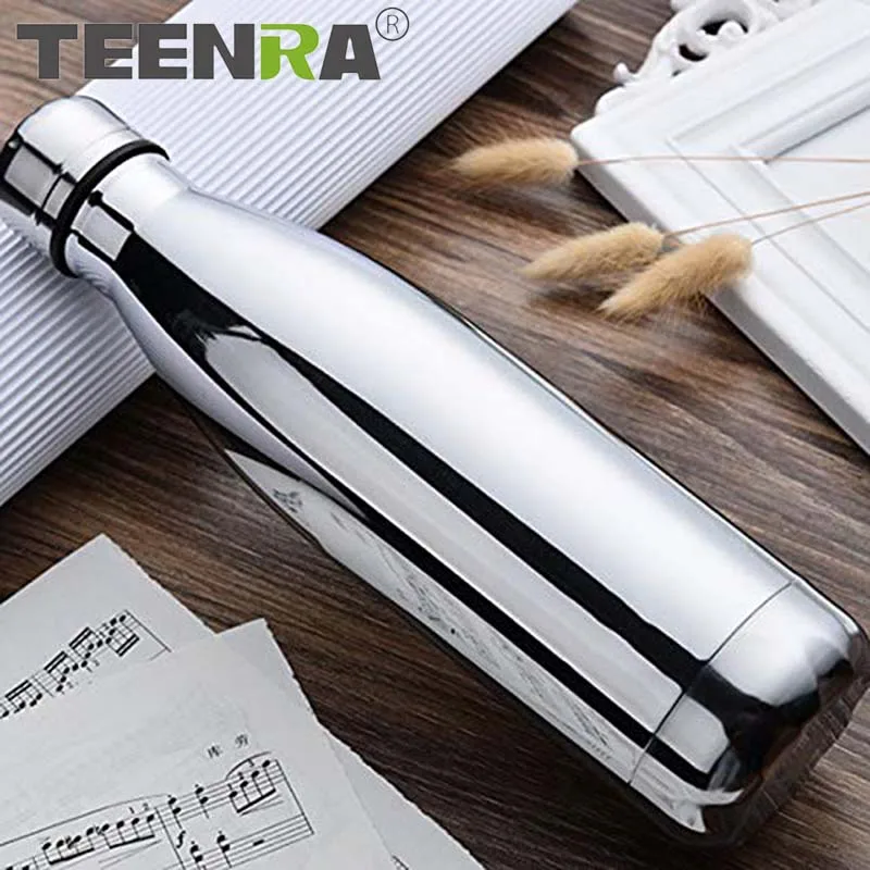 

TEENRA 500ML Thermos Bottle Stainless Steel Water Bottle Insulated Outdoor Water Bottle Mug Theermo Cup Bullet Drinking