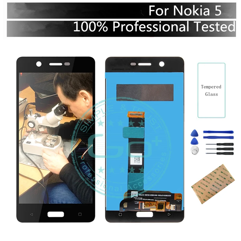 

AAA Quality For Nokia 5 LCD Display Touch Screen Digitizer Assembly Tested For Nokia 5 Display Replacement Spare Repair Parts