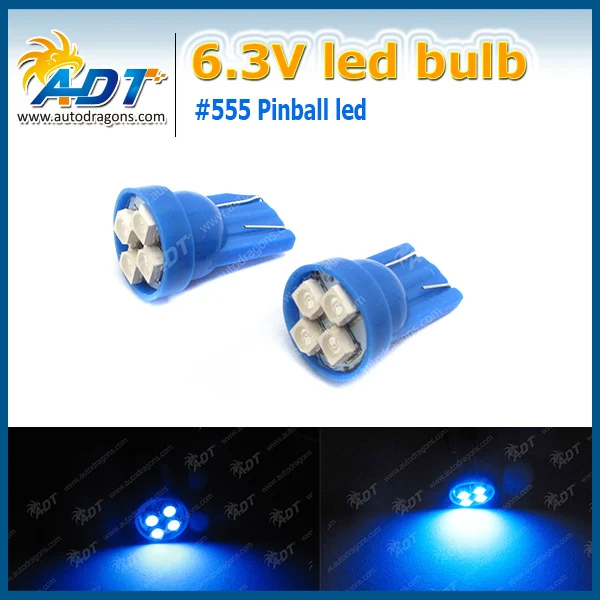 Lot of 10 #555 Pinball Machine Blue LED Lights