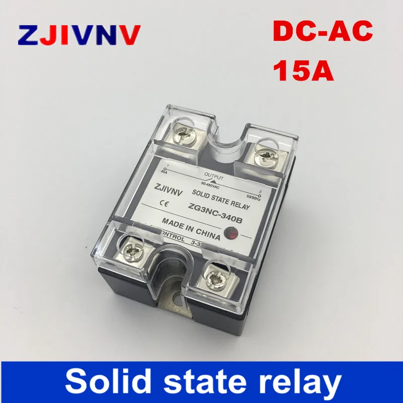 

single phase DC-AC Solid state relay , ssr 15a basic type, item:ZG3NC-315B, 1 phase 12v relay 15amp free shipping