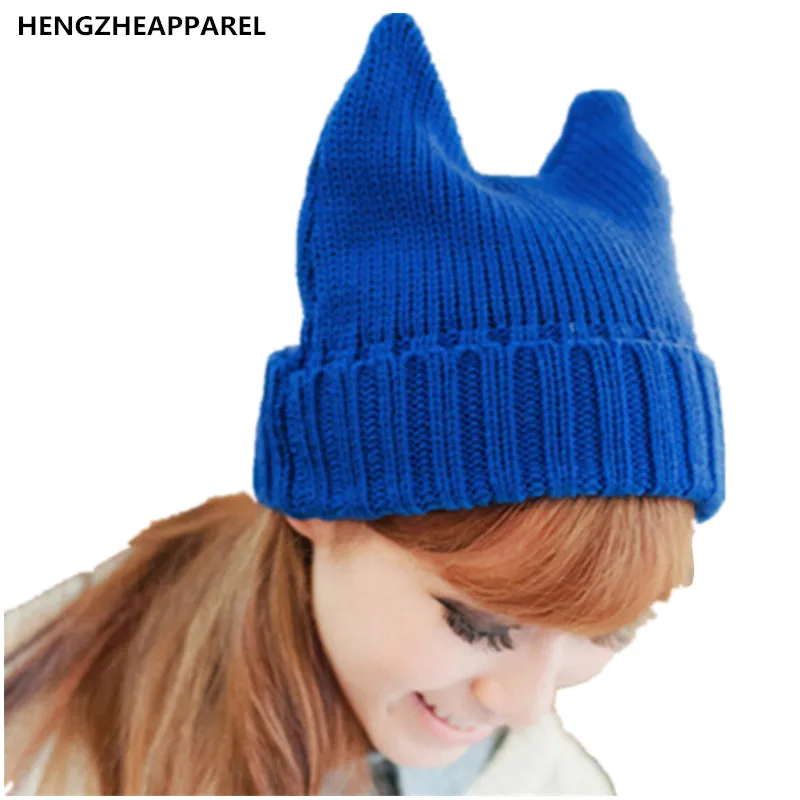 Autumn winter loose hair band style hat knitted wool scarf 3 use men women Hip-hot Skullies girls Gorros Cap beanies