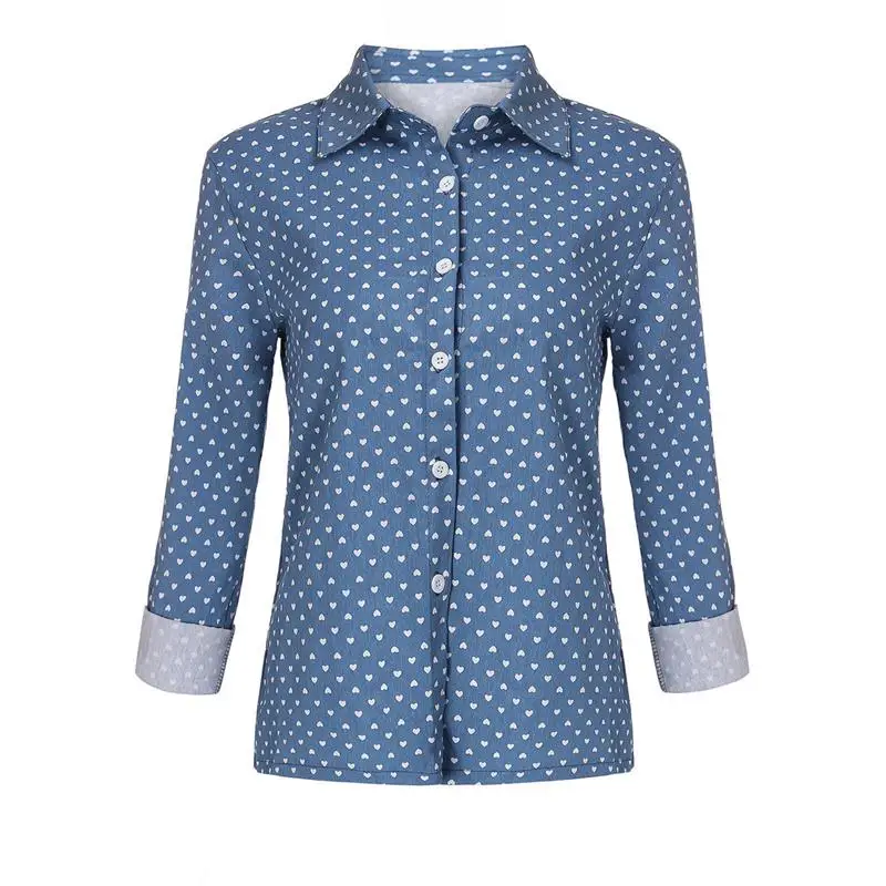 Осенние Blusas ZANZEA, женская блузка размера плюс, повседневные однобортные топы с отворотом и длинным рукавом, рубашки с принтом, женские топы
