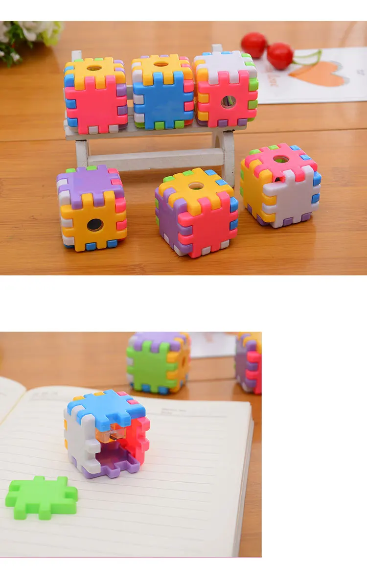 Coloffice 2PCS/Lot Candy Color Plastic Pencil Sharpener Standard Stationery School Office Supplies Creative Gifts For Kids Prize