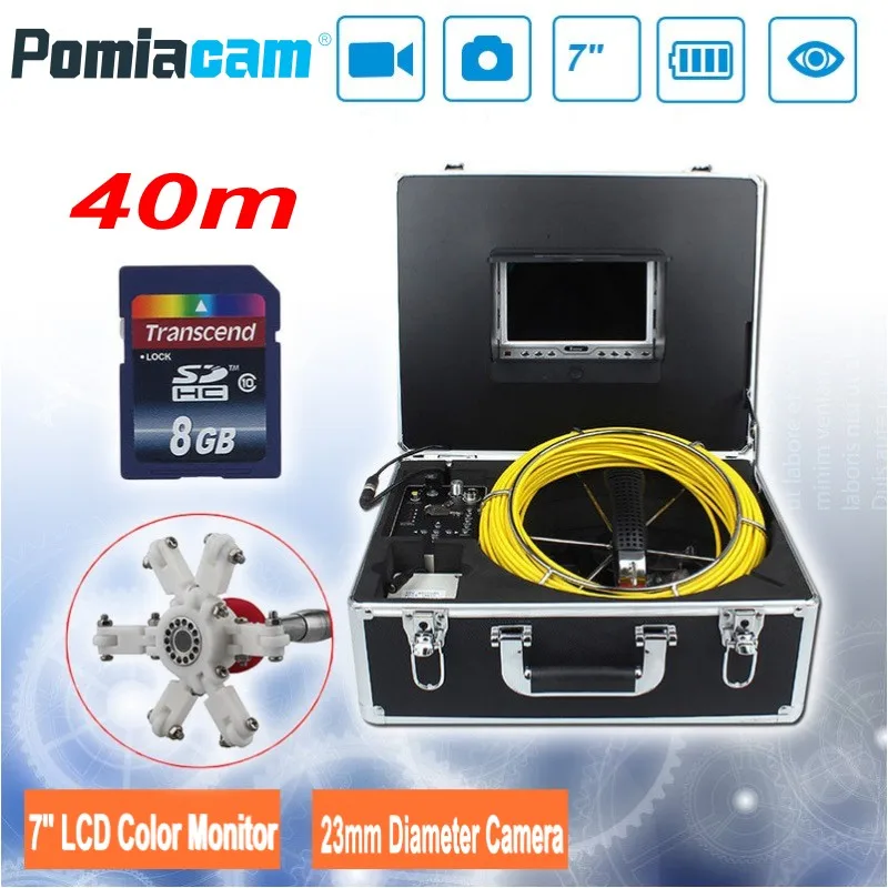 7D1 40M 131ft DVR дренажный эндоскоп трубка Инспекционная камера система 23 мм