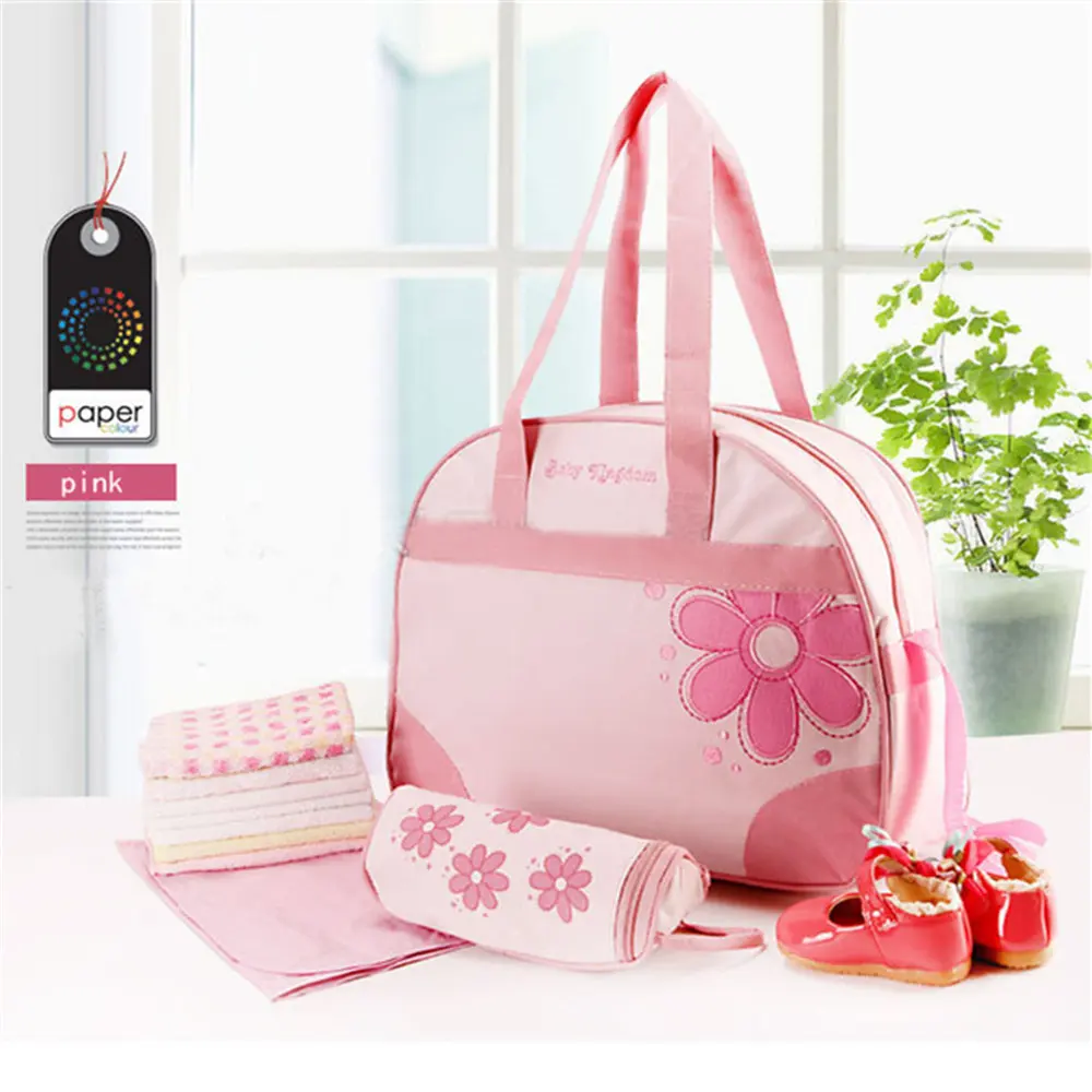 

2017 Real Bolsa New Multifunctional Baby Changing Dual-used Bag Diaper Nappy Mother Mummy Handbag Set With Pad