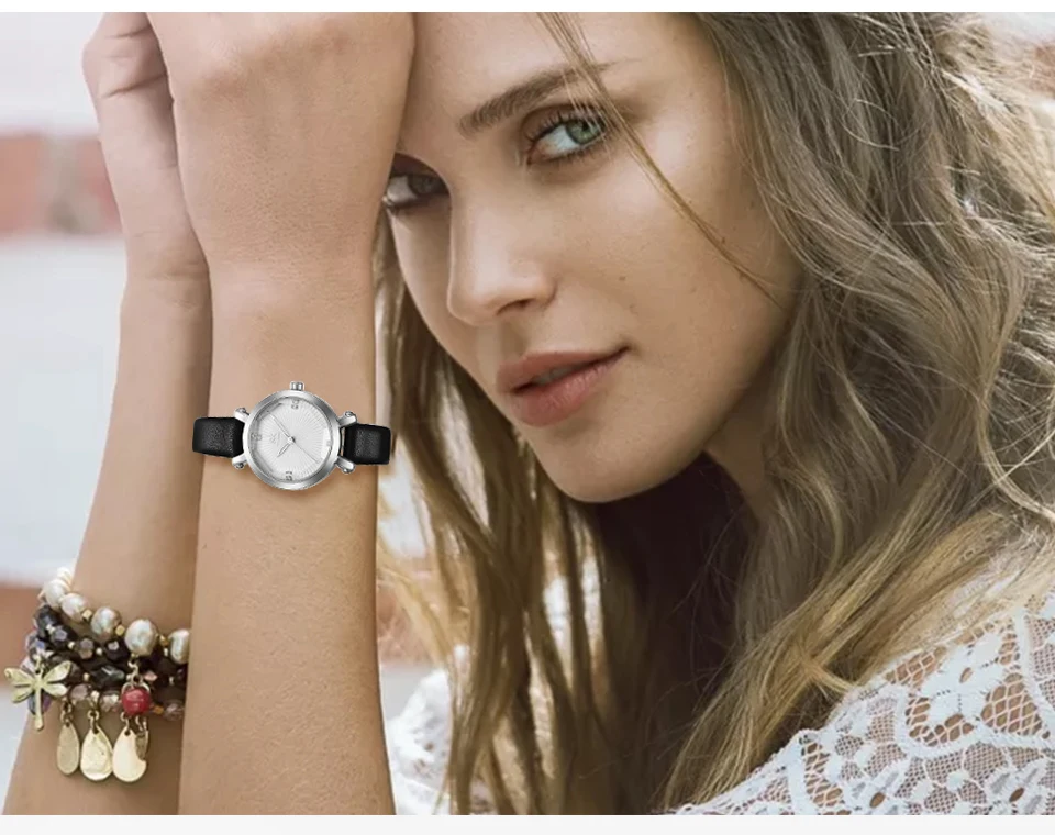 couro feminino relógio de quartzo reloj mujer