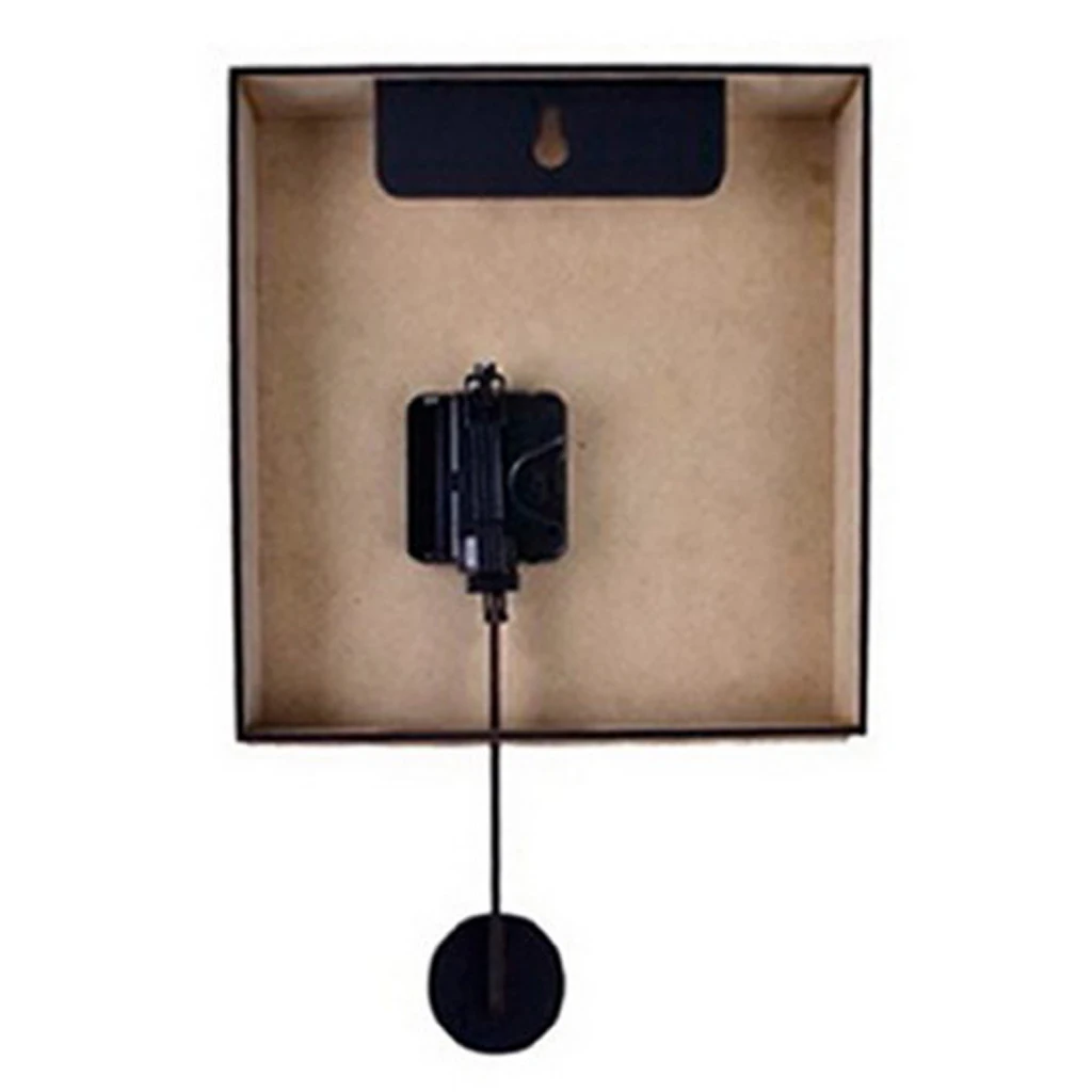 Wooden Grid Design Quartz Wall Clock Decorative Wall Pendulum Clock for Home Office Decoration, 22x33x5cm