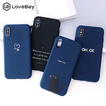 Lovebay для iPhone 7, чехол с надписью «Love Heart» для iPhone 6, 6 s, 8 Plus, 5S, SE, XR, XS Max, чехол для телефона с животными, Мягкий ТПУ силиконовый чехол на заднюю панель