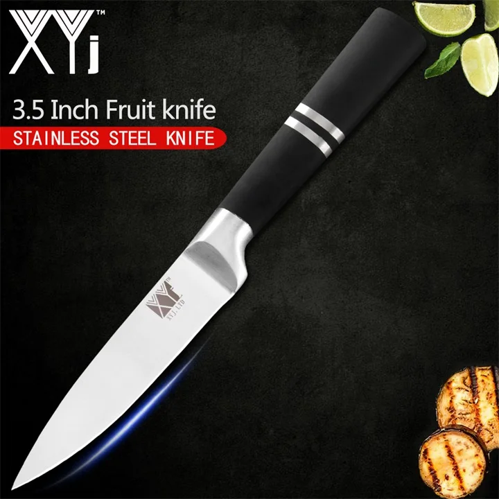 XYj кухонные ножи для очистки овощей утилита Santoku шеф-повара для нарезки хлеба ножи из нержавеющей стали Новое поступление кухонные инструменты аксессуары - Цвет: H.3.5 inch Fruit