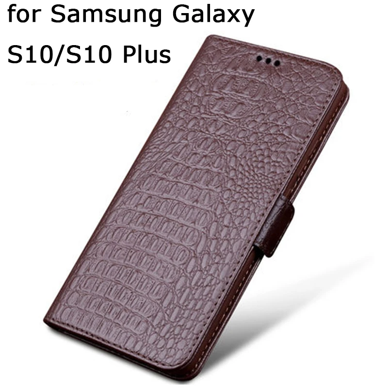 

Wallet Case for Samsung Galaxy S10 Genuine Leather Cover Shell for Samsung Galaxy S10E Business Flip Bag for Galaxy S10 Plus