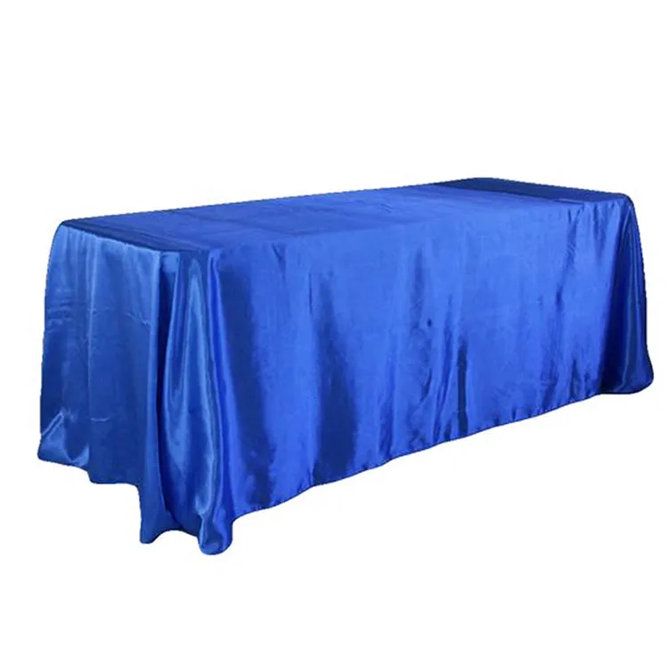 1 шт. 228x335 см белая/черная атласная Скатерть прямоугольный банкетный стол в гостинице ткань для свадебной вечеринки Рождественское украшение дома - Цвет: Royal Blue