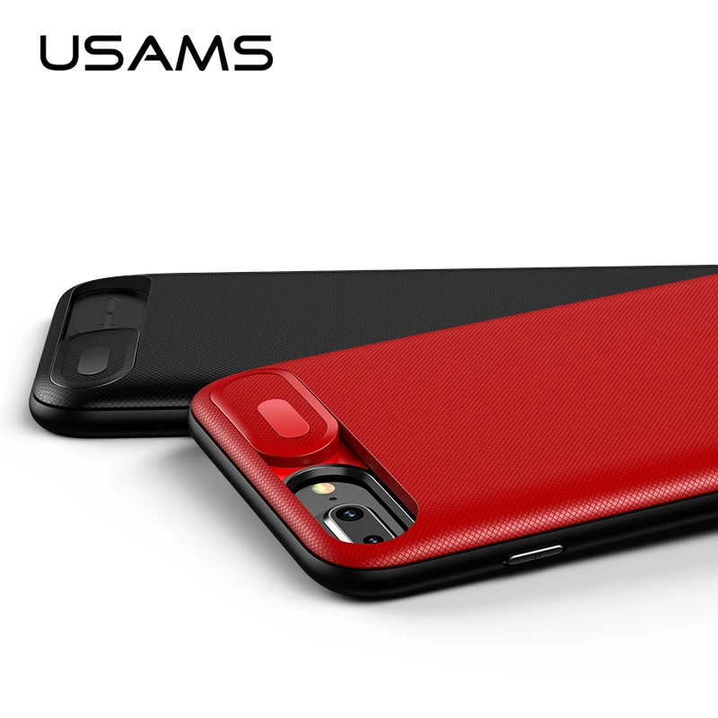 

USAMS Charger Case for iPhone 6 7 8 Plus Power Bank Charing Case for iPhone X XR XS Slim External Backup Battery Charger Case AG