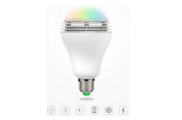 RGB LED лампа с Bluetooth- беспроводным динамиком и APP дистанционным управлением, E27 базы, красочный Bluetooth-динамик, смарт-музыкальный динамик