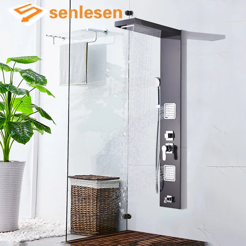 Senlesen ванная душевая панель настенный одной ручкой смеситель горячей ...