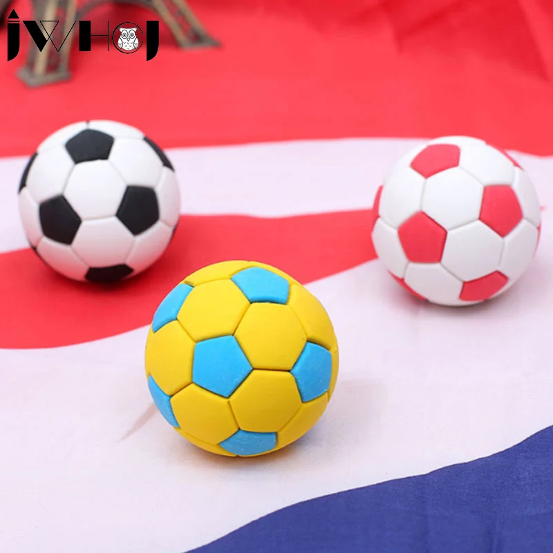 

4 pcs/lot Novelty removable football rubber eraser kawaii creative stationery school supplies papelaria gifts for kids