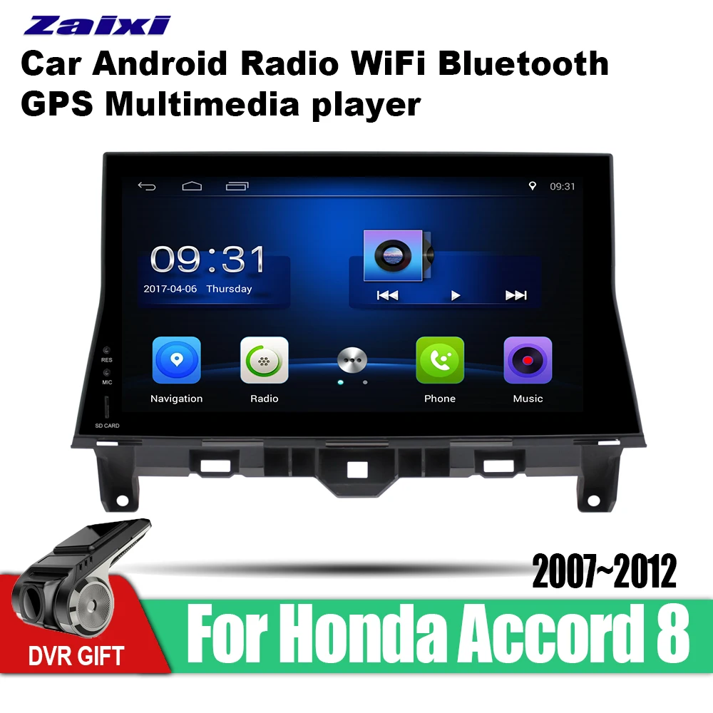 

ZaiXi car gps multimedia player For Honda Accord 8 2007~2012 car Android navigation raido video audio player stereo audio