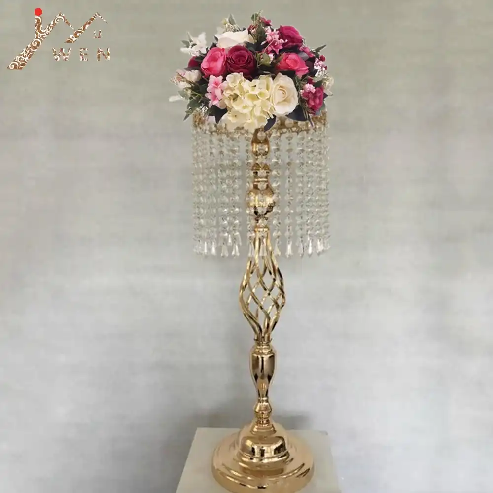 Detail Feedback Questions About Golden Wedding Table Centerpiece 70