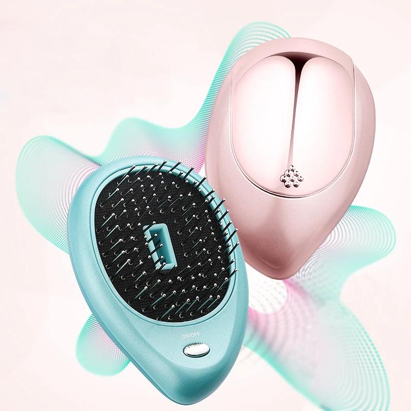 Ionic Hair Brush Sonic Scalp Massage Comb Nourish Hair with Negative Ions Relief Pressure Portable Ionic Hairdressing Comb