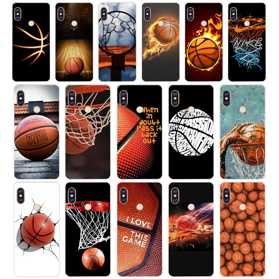 

191H Basketball dark Soft Silicone Tpu Cover phone Case for xiaomi redmi 6 pro 5 plus note 6 pro 4 4x mi 8