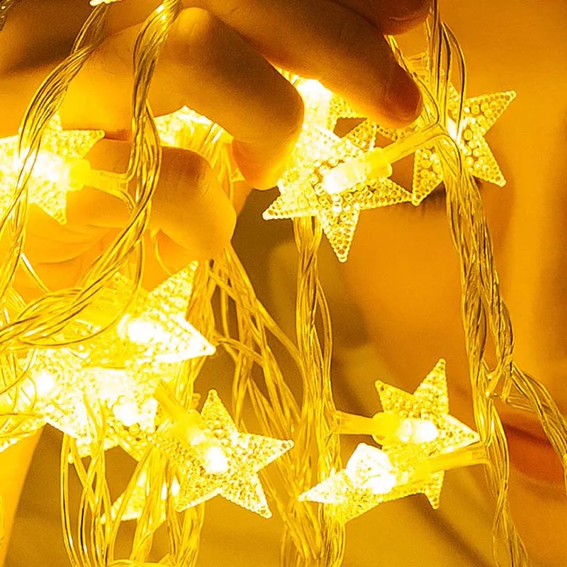 100 светодиодов струнные огни пятиконечная звезда шар цветные огни для рождественской елки украшения Рождественский праздник свадьба