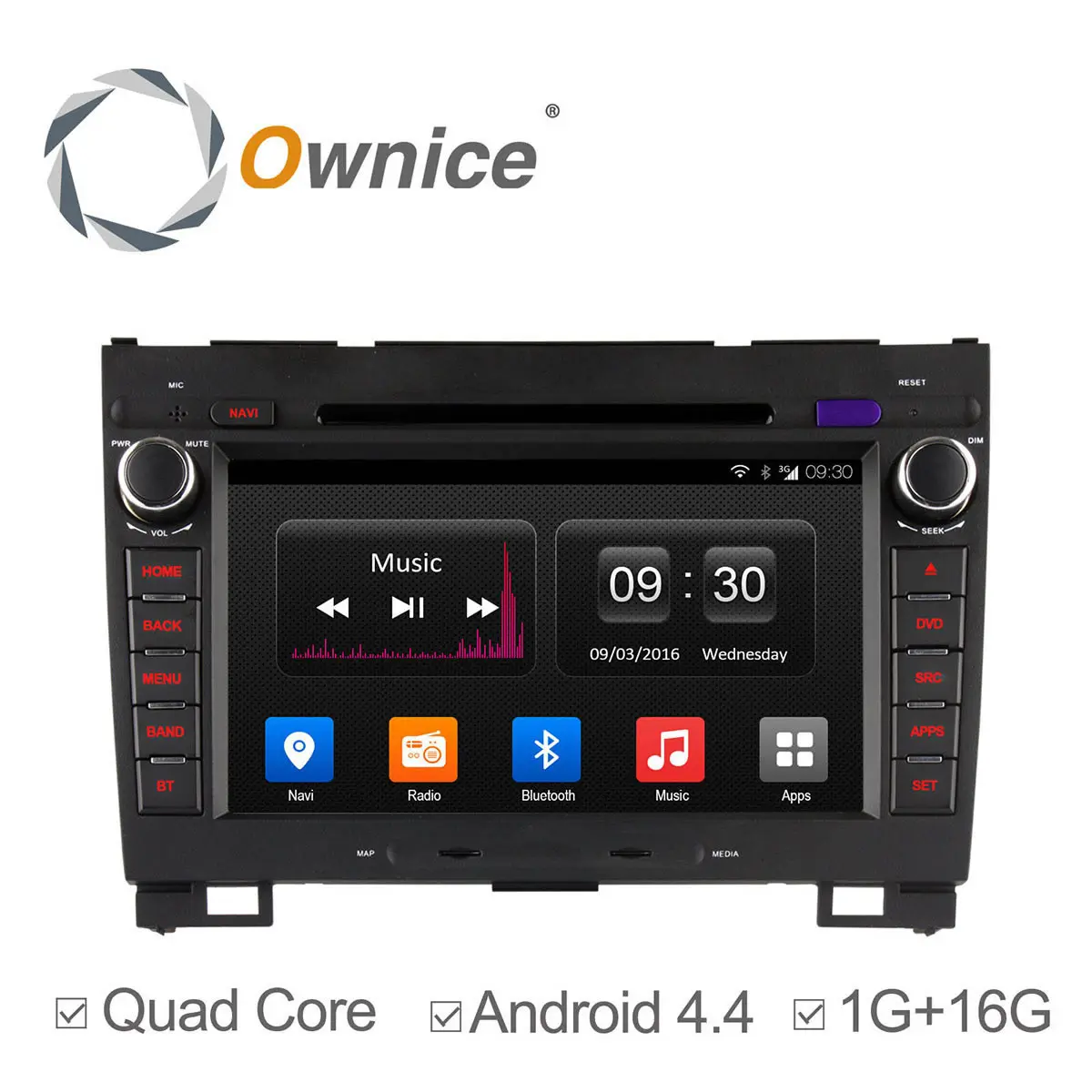  8" Ownice C300 Quad Core Cortex A9 Android 4.4 Car DVD Player for Great Wall Hover H3 H5 DVD GPS Navigation Radio DAB+ 16GB ROM 