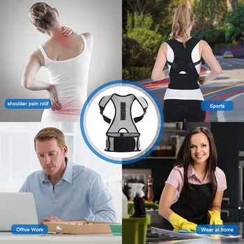 

Back Brace Posture Corrector Belt Lumbar Supports Adjustable Breathable for Women Men B2Cshop
