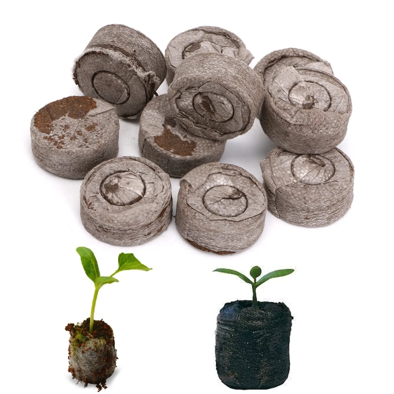 Nursery Block Peat Pellets Garden Flowers Planting Green Thumb Seedling