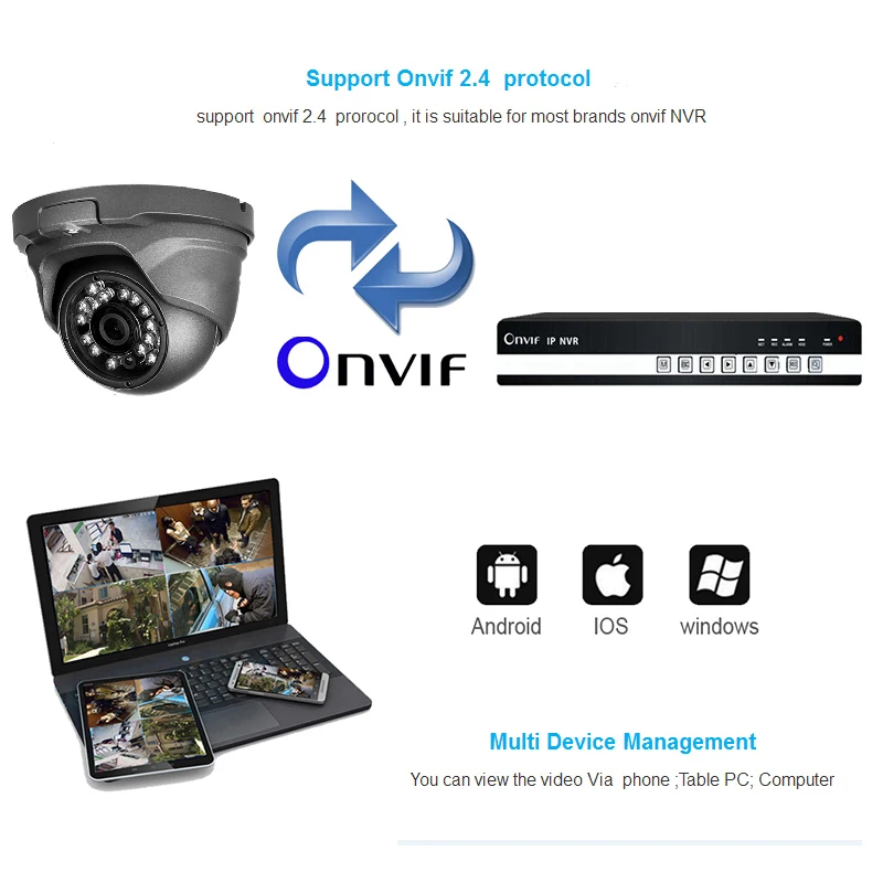  Kingkonghome poe IP Camera 4mp Audio Security camera 1080p Outdoor metal CCTV surveillance Micropho - 32918020484